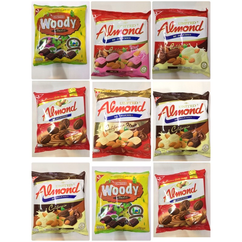 ภาพสินค้าช็อกโกแลตUnited​ Almond​ ช็อกโกแลตผสมอัลมอนด์​ จากร้าน atikapavongram บน Shopee ภาพที่ 1