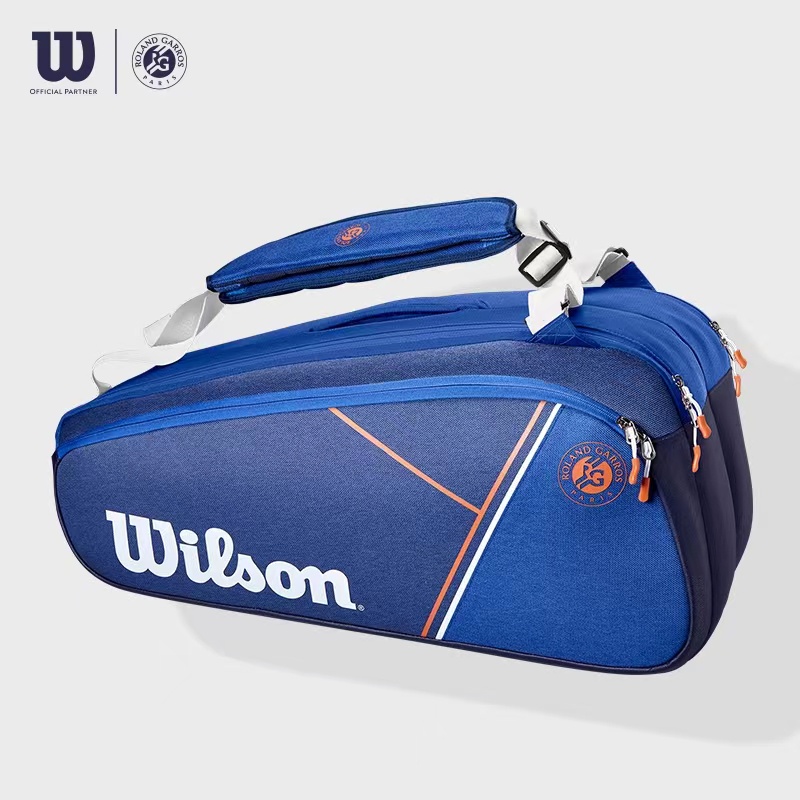 wilson-wilson-กระเป๋าเทนนิส-french-open-joint-2022-ใหม่กระเป๋าเป้แบบพกพาความจุสูง-9-แพ็ค