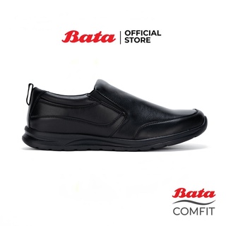 ภาพขนาดย่อของภาพหน้าปกสินค้าBata Comfit บาจา คอมฟิต รองเท้าทำงาน รองเท้าทำงานดีต่อสุภาพ รองเท้าหนังPU สำหรับผู้ชาย รุ่น Clinton สีดำ 8516182 จากร้าน bata_officialstore บน Shopee