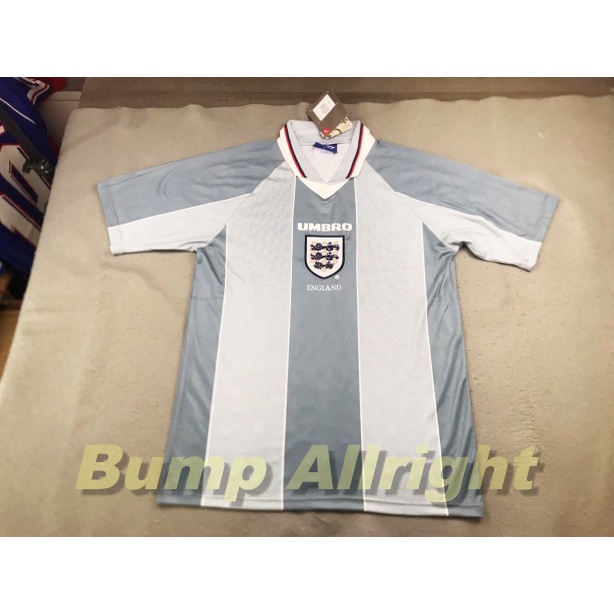 retro-เสื้อฟุตบอลย้อนยุค-vintage-ทีมชาติ-อังกฤษเยือน-england-national-away-1996-9-shearler-เสื้อเปล่า