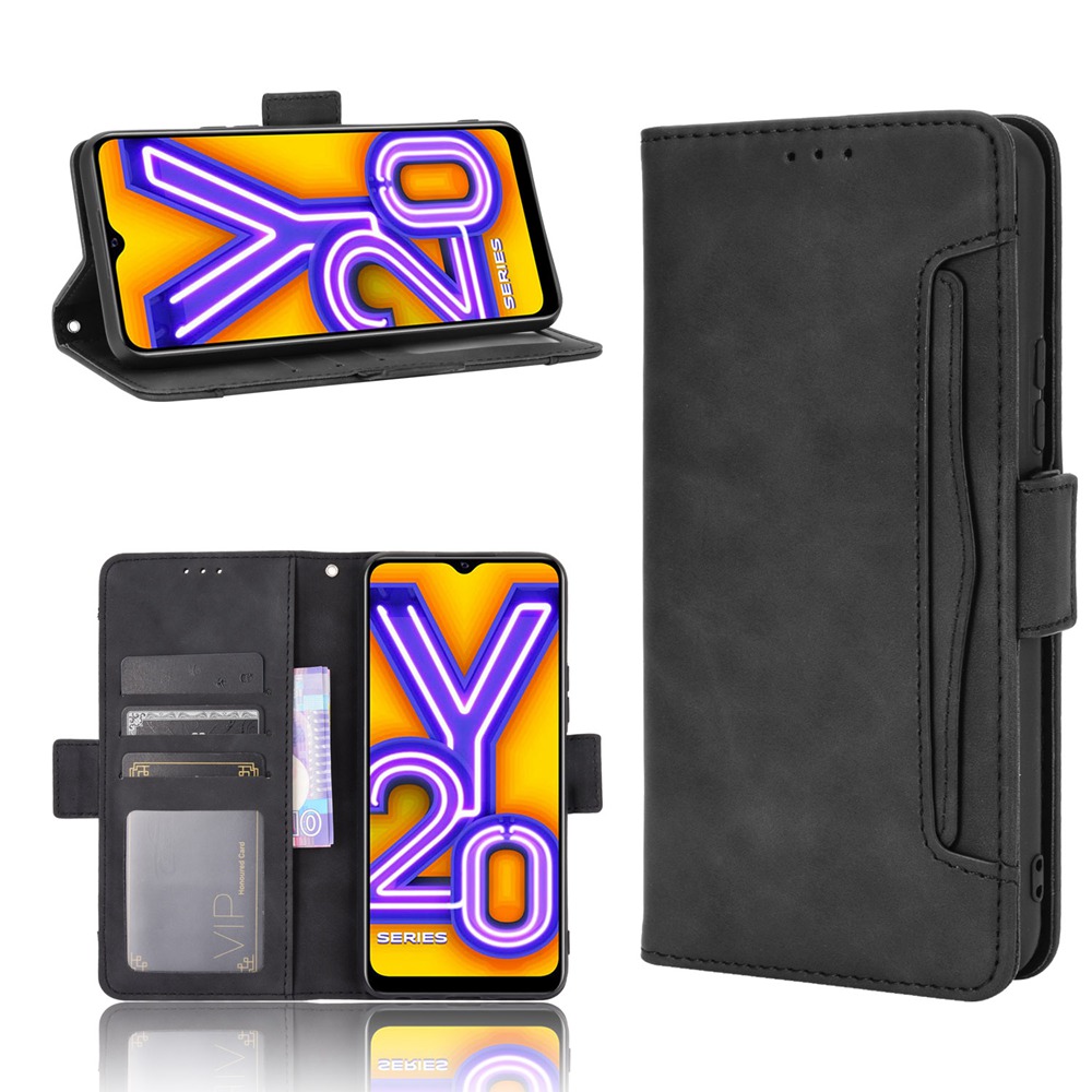 เคสหนัง-pu-ฝาพับแม่เหล็ก-พร้อมช่องใส่บัตรหลายช่อง-สําหรับ-vivo-y20s-y11s-y12s