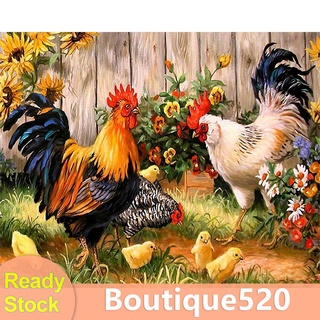 Bou【Stock】Full Embroidery Rooster Counted Cross Stitch 11CT 3 Strand Cotton Kits