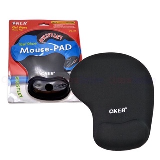 OKER แผ่นรองเม้าส์พร้อมเจลรองข้อมือเจล Mouse Pad with Gel