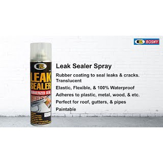 bosny-leak-sealer-spray-สเปรย์พ่นฟิล์มยางเเผ่น-ป้องกันรั่วซึม-อุดรูรั่ว-หลังคา-ท่อประปา-ผนัง-รอยต่อ-กันสาด-ระเบียง-600ml