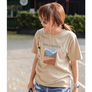 Vacation Collection - Tshirt เสื้อยืดคอตตอน ลาย Mountain