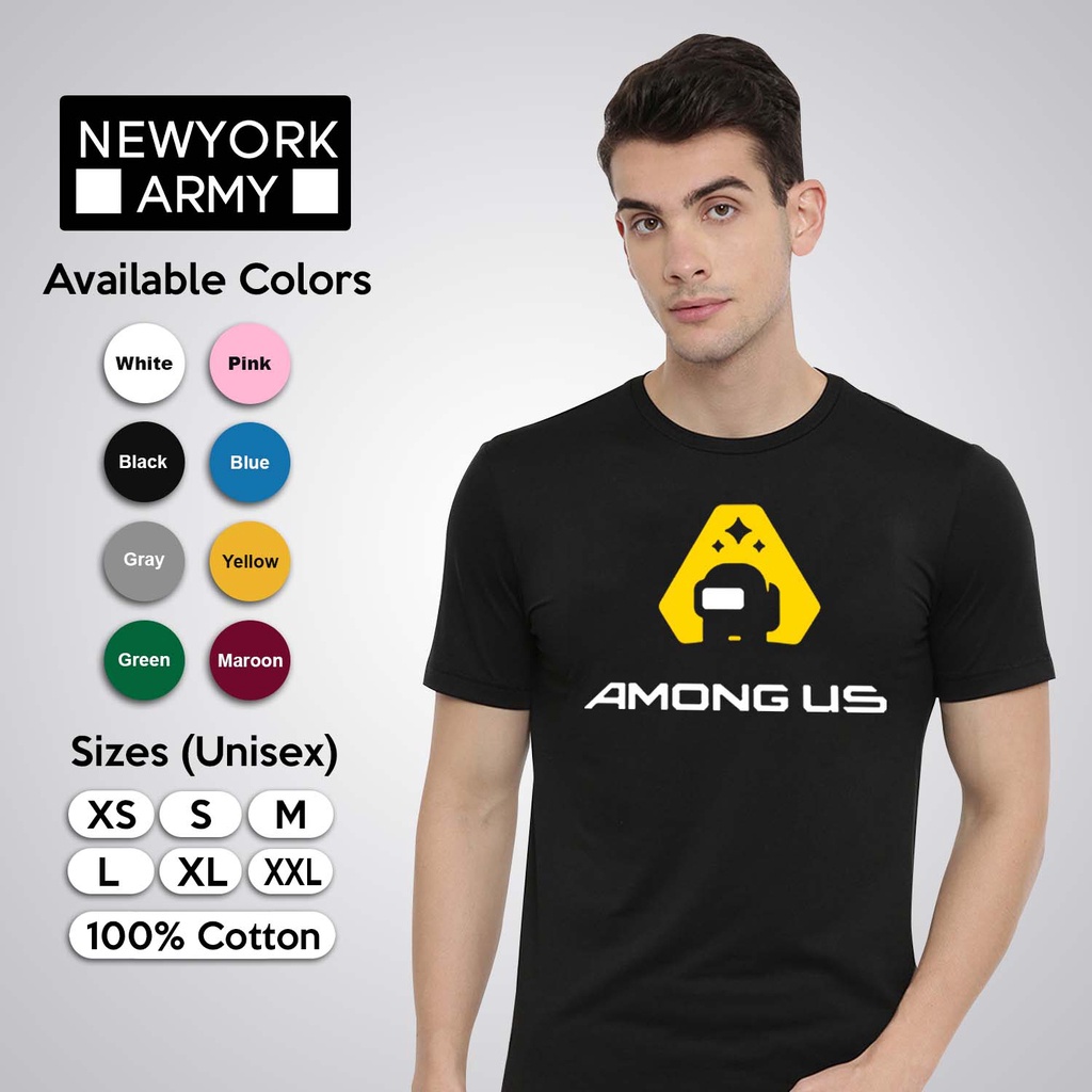 among-us-เสื้อยืด-เสื้อยืดผู้ชาย-เสื้อยืดผู้หญิง-สไตล์แฟชั่นที่เรียบง่าย-ชุดลำลอง