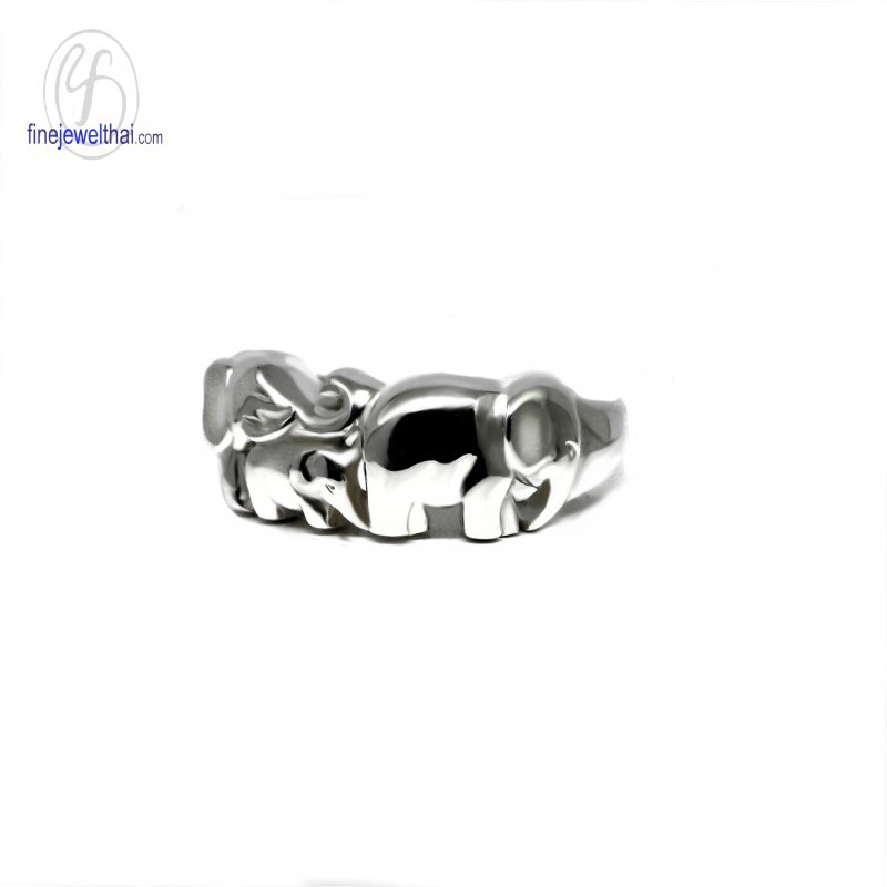 finejewelthai-แหวนช้าง-แหวนเงินแท้-เงินแท้925-elephant-silver-ring-r131000