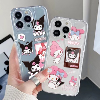 เคสโทรศัพท์มือถือ TPU ใส กันกระแทก ลาย Kuromi My Melody สําหรับ OPPO A16 A15 A16E A16k A95 Reno6 Z 5G A94 A54 A74 4G A53 A76 A96 A12 A5S A52 A92 A9 A5 2020