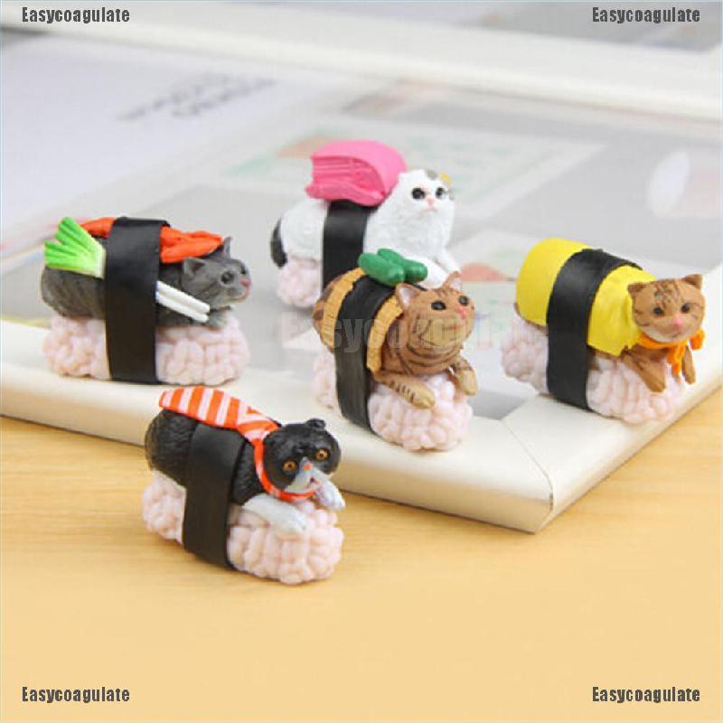 clearance-sale-5-types-cute-sushi-neko-cat-club-capsule-meow-mini-figure-kitty-collection-gift