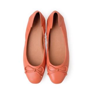 ภาพหน้าปกสินค้าKIAH BY GAZE Lambskin Series Annie Ballet Shoes 20101NY |Apricot Orange รองเท้าหนังแท้บัลเล่ต์ สีส้ม ที่เกี่ยวข้อง