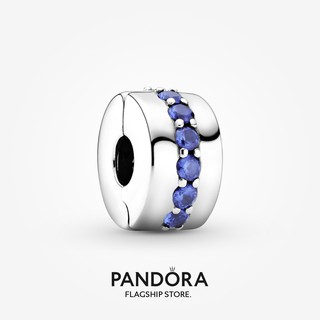Pandora จี้คลิปหนีบ สีฟ้า สําหรับของขวัญวันเกิดผู้หญิง p825