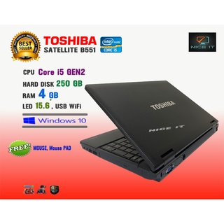 ภาพขนาดย่อของภาพหน้าปกสินค้าโน๊ตบุ๊ค Notebook Toshiba Core i5 Ram 4 GB (Sim4, PB, SF ทดสอบแล้วเล่นได้ครับ) จากร้าน niceit20177 บน Shopee ภาพที่ 2