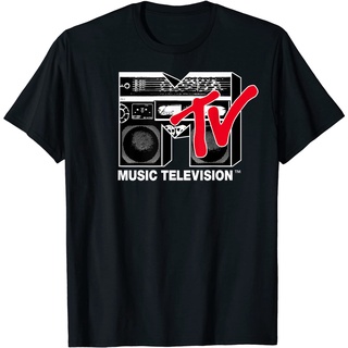 เสื้อยืด พิมพ์ลายกราฟฟิคโลโก้ Mtv Boombox สีแดงสามารถปรับแต่งได้