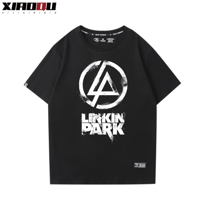 เสื้อยืดโอเวอร์ไซส์linkin-park-เสื้อยืดแขนสั้นผู้ชายและผู้หญิง-linkin-park-เพลงร็อคยุโรปและอเมริกาผ้าฝ้ายหลวมครึ่งแขนs-4