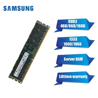 ภาพหน้าปกสินค้าหน่วยความจำเซิร์ฟเวอร์ SAMSUNG 8GB 16GB หน่วยความจำที่ลงทะเบียน DDR3/DDR3L 1333MHZ 1600MHZ 12800R 14900R ECC REG หน่วยความจำ Ram Server ที่เกี่ยวข้อง