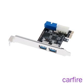 ภาพขนาดย่อของภาพหน้าปกสินค้าPCI-E to USB Adapter Card USB 3.0 5 Gbps Speed Hub Extension Card with Dual Ports 20-pin จากร้าน carfire.th บน Shopee ภาพที่ 2