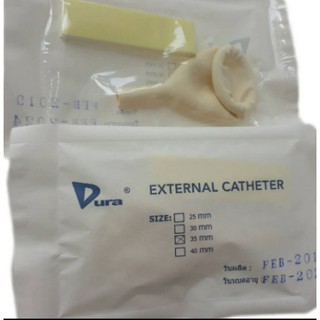 ดูร่า ถุงยางอนามัยต่อสายปัสสาวะ ถุงยางปัสสาวะ  Dura Condom External Catheter