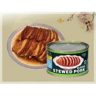 สินค้า หมูสามชั้นกระป๋องพร้อมทาน  Long fong Stewed Pork Sliced 龙凤红烧扣肉 397g  (ready to eat )ready to shipmant