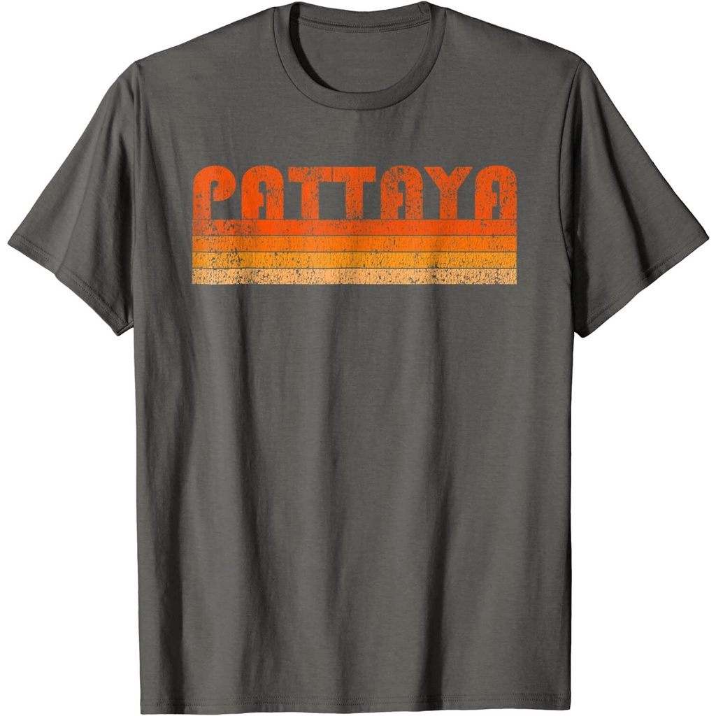 เสื้อยืดสีขาวประเทศไทยเสื้อยืดลำลอง-vintage-retro-pattaya-thailand-t-shirt-thailand-short-sleeve-t-shirs-4xl