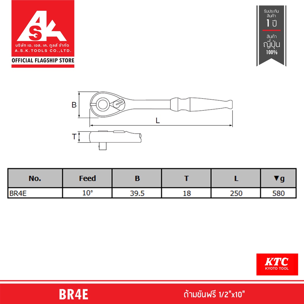 ktc-ด้ามขันฟรี-ขนาด-1-2-x10-รหัสสินค้า-br4e