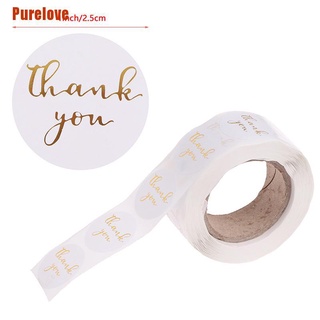 ( Purelove ) สติกเกอร์ฉลาก Thank You สําหรับติดตกแต่งสมุดภาพ 500 ชิ้น /