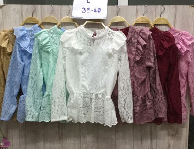 ส่งฟรี-เสื้อลูกไม้-อก-38-39