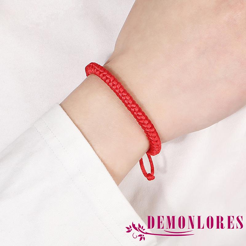 demonlores-สร้อยข้อมือเชือกทอ-สีแดง-ปรับขนาดได้-สไตล์ทิเบต-นําโชค-สําหรับผู้ชาย-ผู้หญิง