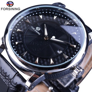 Forsining Fashion Business Series Calendar Display Concealed Design Clock Men Automatic Wrist Watch Top Brand Luxury Mal