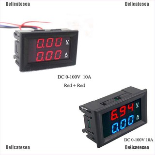 โวลต์มิเตอร์ led แอมมิเตอร์ dc 0-100 v 10a 3/4 bit red