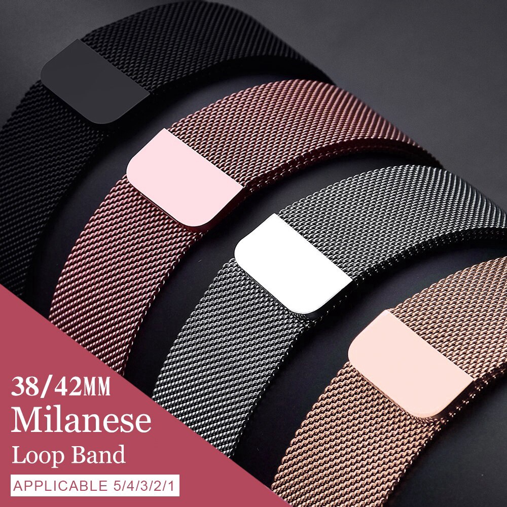 สายนาฬิกา-milanese-loop-tali-38-40-42-44-มม-สแตนเลสสตีลสร้อยข้อมือแม่เหล็กผู้ชายผู้หญิงนาฬิกาเหล็ก