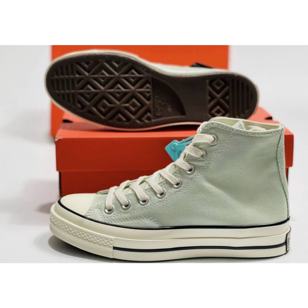 สินค้าขายดี-รองเท้าผ้าใบหุ้มข้อสีเขียวมิ้นพาสเทล-converse-firststring-1970s-repro-hi-top