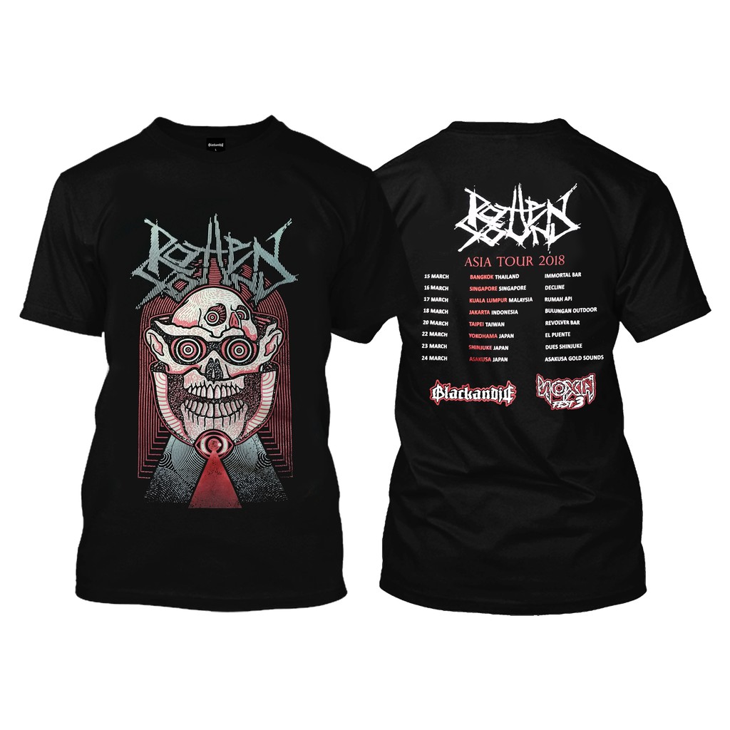 เสื้อยืด-ลาย-rotten-sound-asia-tour-2018-สีดํา