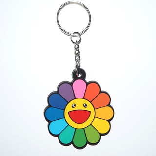 พวงกุญแจยาง murakami มุราคามิ rainbow flower ดอกไม้สีรุ้ง