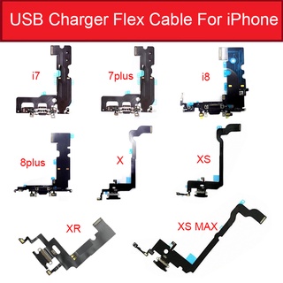 โปรโมชั่น แท่นชาร์จพอร์ตไมโครโฟน USB สายเคเบิลอ่อน แบบเปลี่ยน สําหรับ IP Xs Max X XR 7 8 Plus