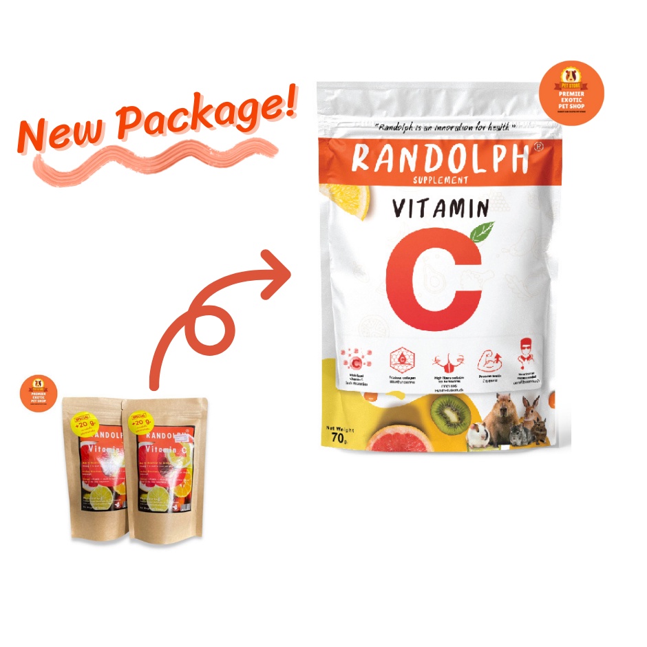 แรนดอล์ฟ Vitamin C วิตามินซี ขนาด 30 กรัม RANDOLPH Rabbit Care Vitamin