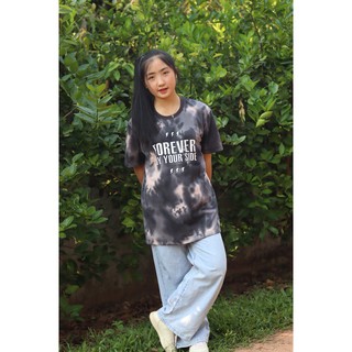 พร้อมส่งทันที เสื้อมัดย้อมลายเท่ๆ คละลายคอกลมผ้าคัตตอน หญิงใส่ได้ แร็ปเปอร์ก็ใส่ได้