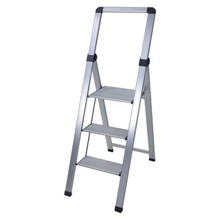 LADDER WITH BAR A-FRAME MATALL 3-STEP บันไดอะลูมิเนียมพร้อมมือจับ  3 ขั้น บันไดสเต็ป บันได เครื่องมือช่างและฮาร์ดแวร์ LA