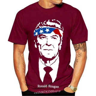 คอลูกเรือเสื้อยืดคอกลมขายดี เสื้อยืด พิมพ์ลาย Ronald Reagan สไตล์วินเทจ คลาสสิก สําหรับประธานาธิบดี Ronald Reagan Reagan
