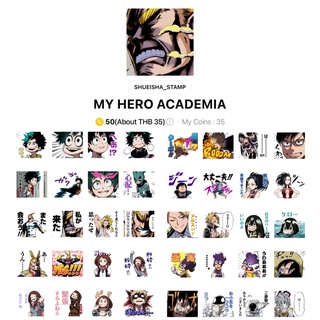 ภาพขนาดย่อของภาพหน้าปกสินค้าพร้อมส่งจากช็อปญี่ปุ่น สติกอร์ไลน์ MY HERO ACADEMIA ลิขสิทธิ์แท้ ไม่มีจำหน่ายในไทย ส่งเอง ส่งไว แท้100% จากร้าน neko.stickers บน Shopee