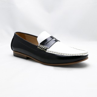 classic penny loafer bicolor Black &amp; White