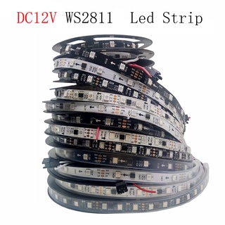 สินค้า Xnbada สายไฟ Led 5M Dc12V Ws2811 5050 Rgb แบบยืดหยุ่นสําหรับตกแต่งบ้าน 1 Ic 3