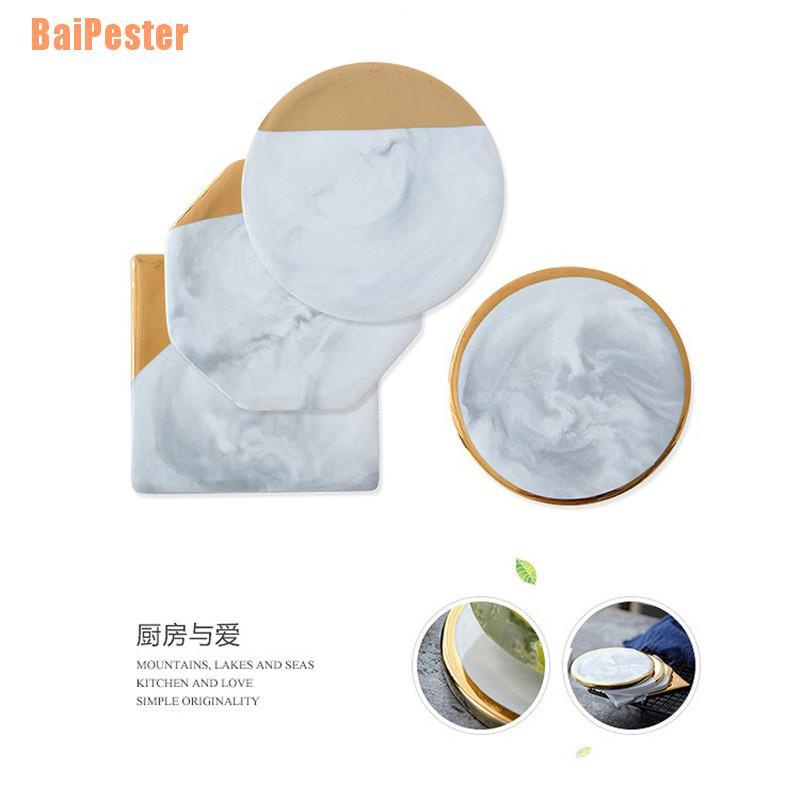 baipester-แผ่นรองแก้ว-ลายหินอ่อน-สีทอง-สไตล์ยุโรป-กันลื่น-สําหรับรองแก้ว