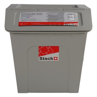 กล่องเก็บของ STACKO PARROT NEST 111 27 ลิตร สีเทา กล่องเก็บของอเนกประสงค์ขนาด 27 ลิตร ผลิตจากพลาสติกคุณภาพดี รูปแบบเรียบ