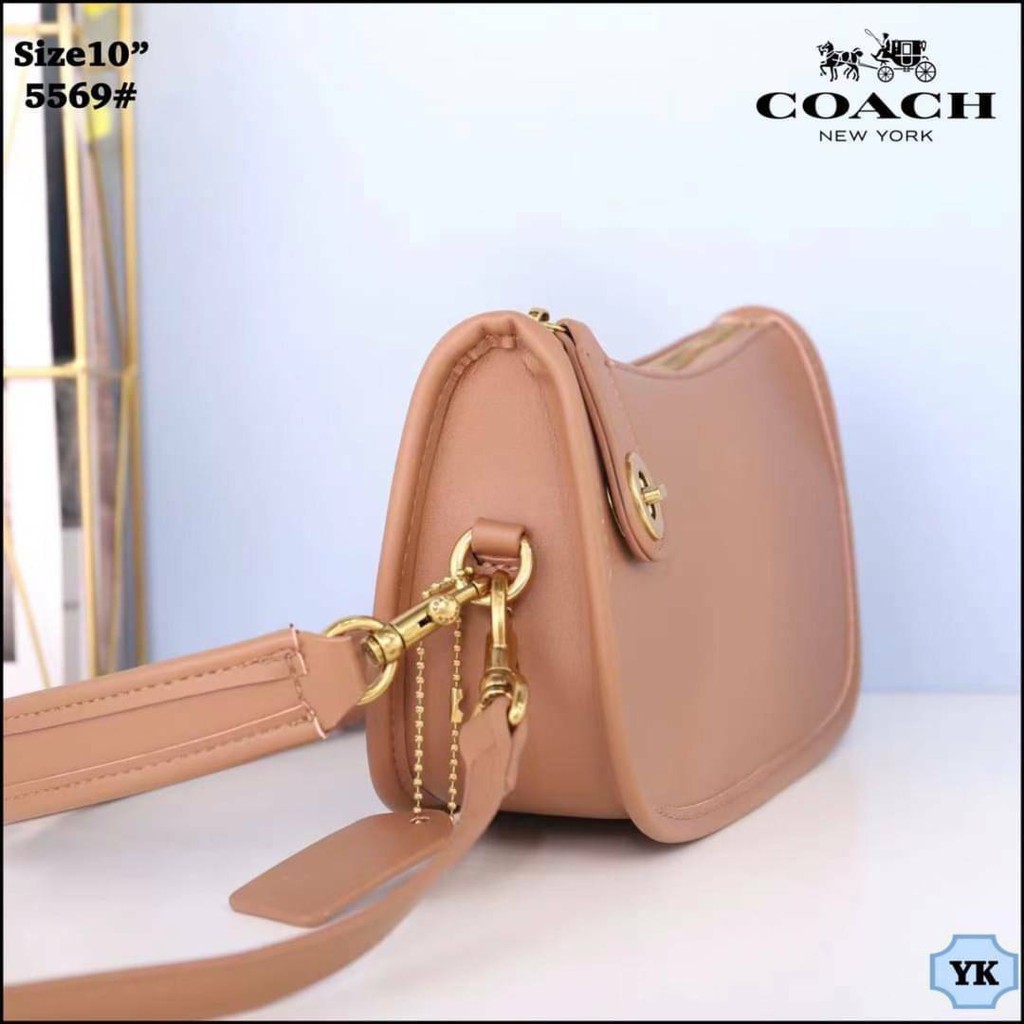 กระเป๋าสะพายข้าง-พอช-coach-สีล้วน-ขนาด-10-นิ้ว-กระเป๋า