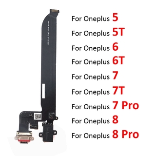 New For Oneplus 5 A5000 5T A5010 6 6T 7 7T 8 Pro USB Charging Port Board Flex Cable Connector with Earphone Audio Jack Port