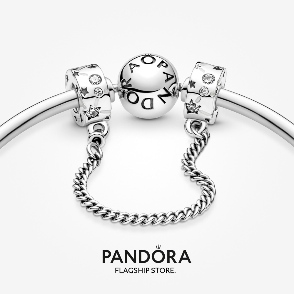 pandora-สายโซ่นิรภัย-ลายดาวและกาแล็กซี่