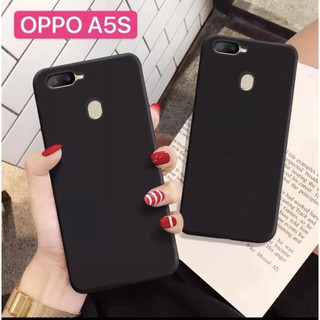 [ส่งจากไทย] Case OPPO A5S เคสโทรศัพท์ออฟโบ้ a5s เคสนิ่ม tpu เคสสีดําสีแดง  เคสซิลิโคน Oppo A5sสวยและบางมาก