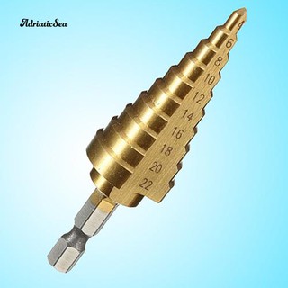 New+1Pc Hex Titanium Step Cone Drill Bit Hole Cutter HSS for Sheet Metal Wood