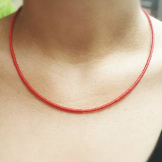 สร้อยคอหินปะการังแดง หินมงคล นำโชค เครื่องประดับ Coral Necklace