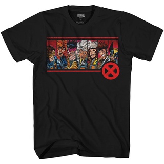 เสื้อยืดวินเทจ100%cotton เสื้อยืดผู้ชายแฟชั่น Marvel X-Men 90s Team Wolverine Gambit Rogue Tee Mens Graphic T-Shirt me